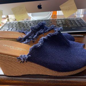 Andre Assous Navy Wedges